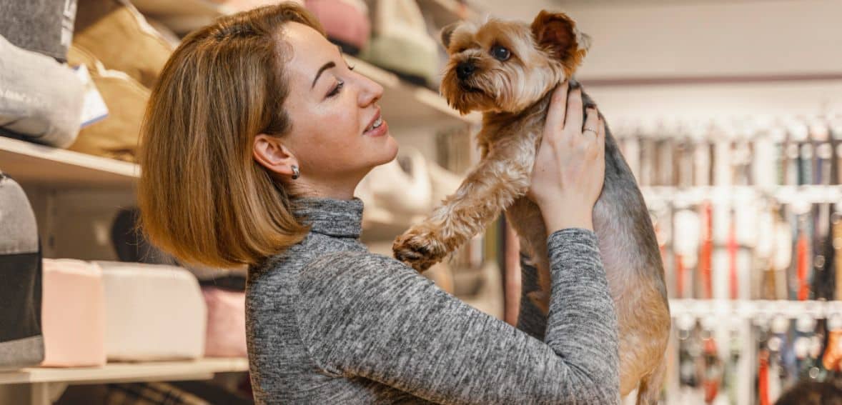 Dog and owner